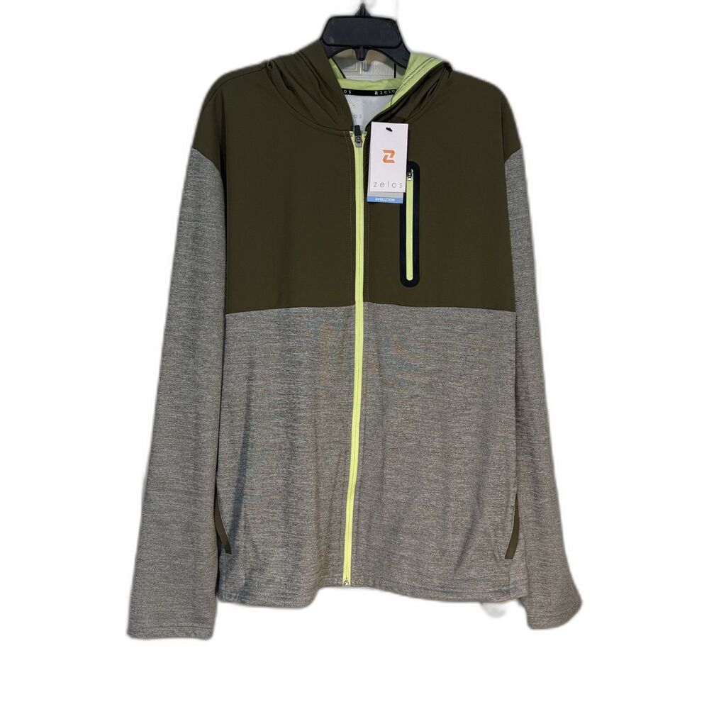 Zelos Men's Hooded Jacket XLT Mural Olive Reflective Fleece lined NWT